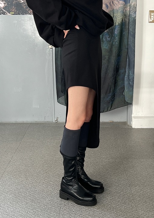 unbal skirt (black)