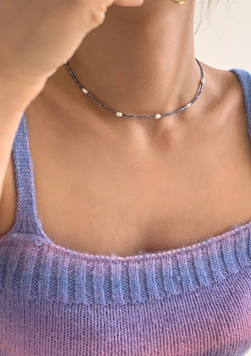 seed pearl necklace (2color)
