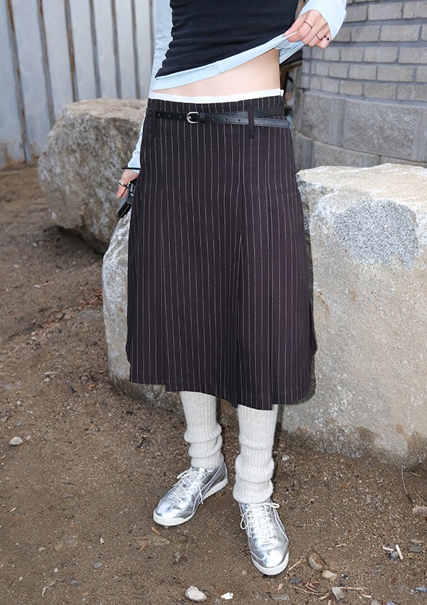 low belt skirt (2color)