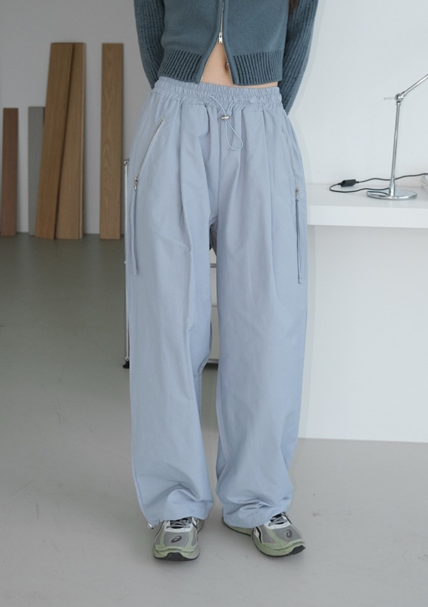 zipper strap pants (3color)