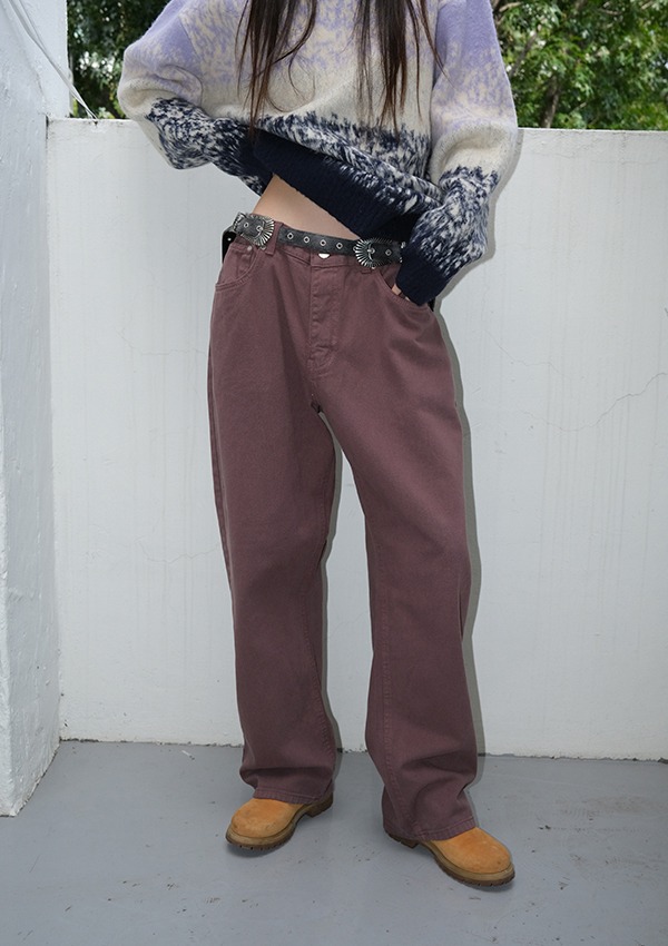 reo color denim pants (2color)