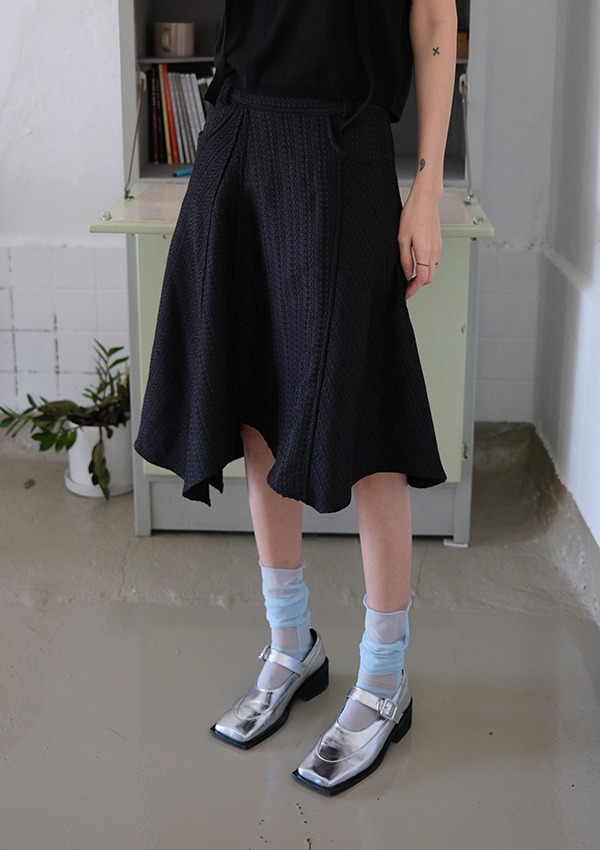 tweed unbal skirt (2color)